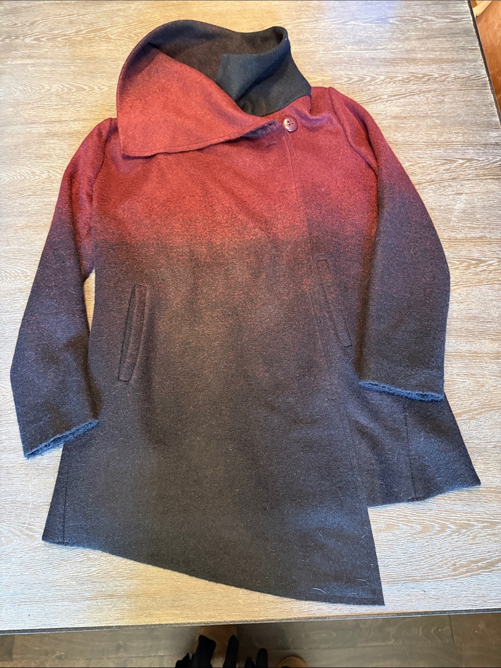 BB Dakota Ombre Burgundy to Black Coat